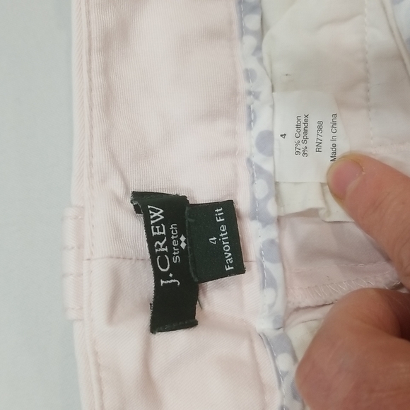 J.Crew Stretch Favorite Fit Powder Pink Capri Chino Shorts - Picture 8 of 9